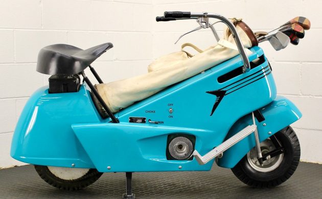 barnfinds's tweet photo. This is one rare scooter! Have any of you seen a golf scooter before? -> https://t.co/AsQccwSSg6 #Bobcat https://t.co/fAe24iBBoa