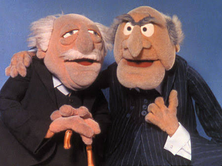 Statler and Waldorf as Stacy and Linda