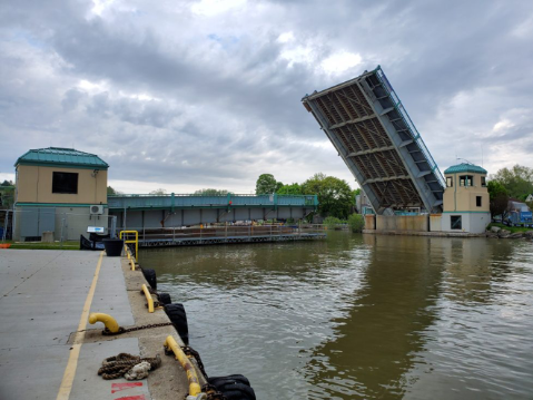 Rehabilitation work is well underway at the historic King George Lift Bridge in Port Stanley. This project was undertaken utilizing funds from the Federal Gas Tax Program. @gastaxinontario #GasTaxatWork #federalGTF