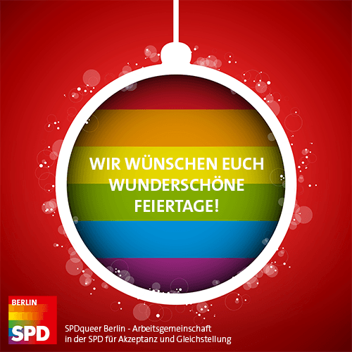 Wir wünschen Euch ein schönes Fest und erholsame Tage. 🎄 Und wir danken all den Menschen, die gerade in dieser herausfordernden Zeit arbeiten, um unsere Gesellschaft, unsere Communitys zu versorgen. ❤️ #queer #berlin #SPD #spdberlin #spdqueer   #Weihnachten2020