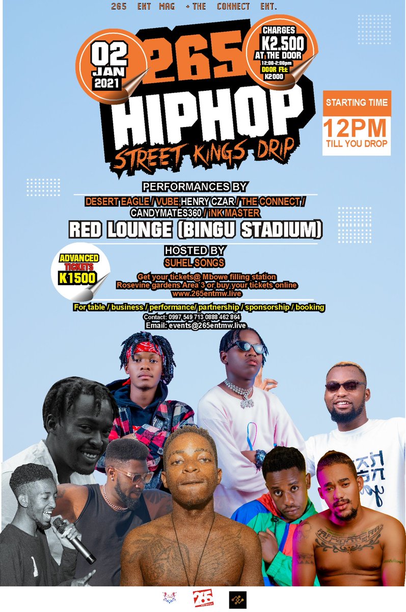 265entmw's tweet photo. Let's keep youngsters Busy 2021
265 Hip Hop street kings Drip 

Red Lounge || Bingu Stadium

Let's meet there 

@GwambaOfficial @inKid_toast @MafumuEnt @MikoziNetwork 
@HenryCzarmw @SuffixMw @FredokissK @ViceroyIV @ron_cz 
@YouKnowNicole @Luna_Mc_ 
#Trvpseason #Drip  #HiphopAlive https://t.co/EsnqZB5e9x