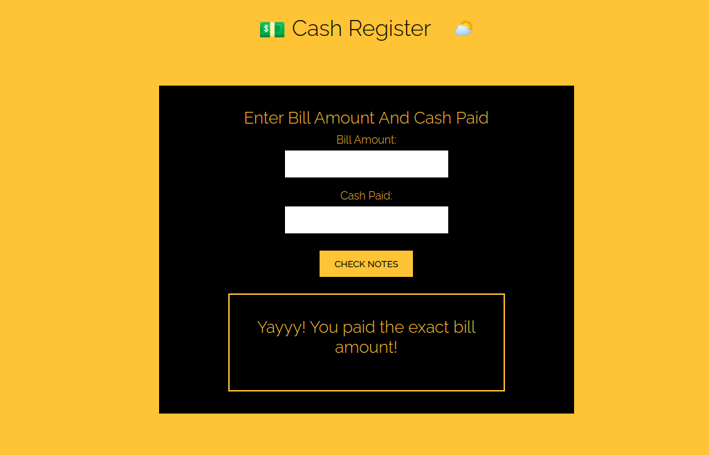 wasifbaliyan's tweet photo. Here is my cash register assignment for @neogcamp with dark mode. It took around 2.5hrs to code. Feeling confident to do more. Keep pushing us @tanaypratap.
Link: https://t.co/9Z7z2UUqQ3
#neogcamp #neogrammers #100daysofcode #CodeNewbie https://t.co/aVdGv7WePS