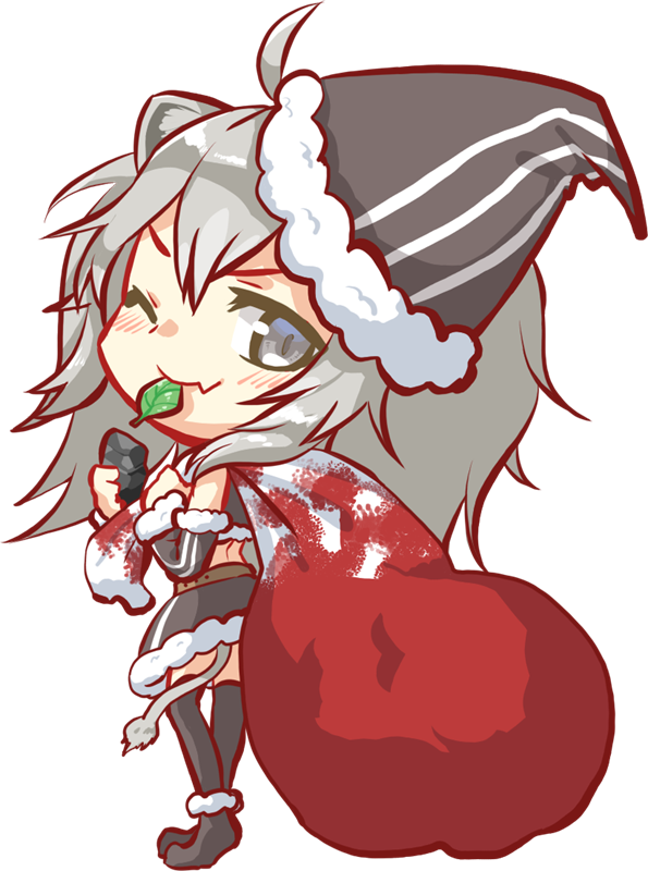クリスマス用にトナカイとサンタを追加 角あとで直すかも 水火 ミミック アライズ終わったのイラスト