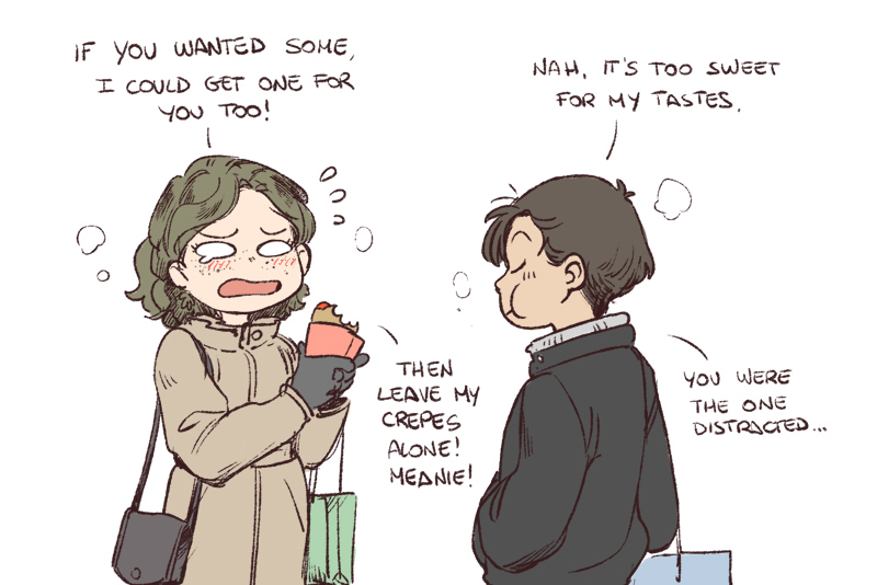 Aruka, stop stealing food from your gf 