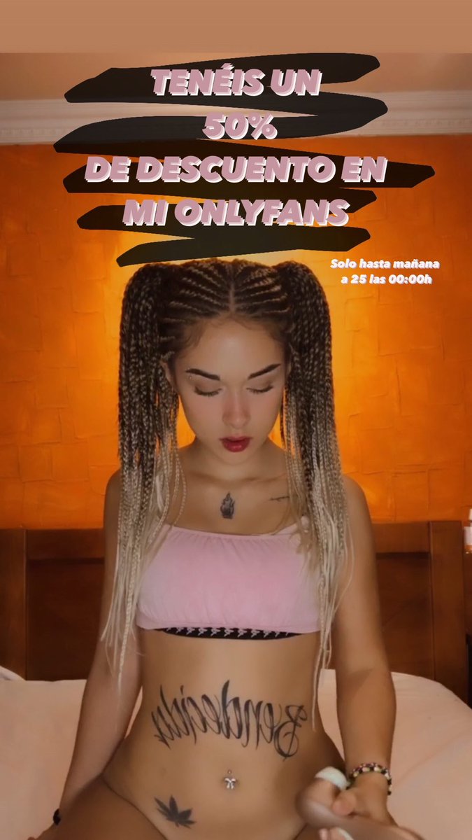 TENÉIS UN 50% DE DESCUENTO EN MI ONLYFANS. 
SOLO HASTA EL 25 A LAS 00:00h
