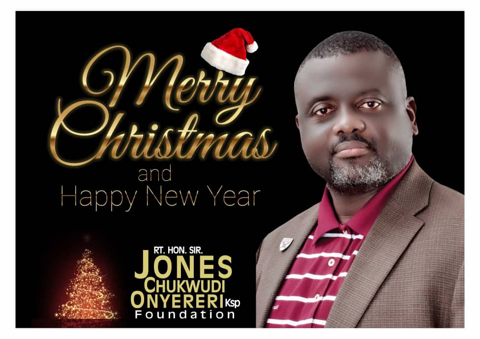 RtHonJones's tweet photo. Merry Christmas To You All.

From All Of Us @ Rt. Hon. Sir Jones Onyereri KSP Foundation

Merry Christmas And A Prosperous New Year!

Udo Diri Unu

@dino_melaye @instablog9ja @EmekaIhedioha @GovWike @NigeriaNewsdesk @ProfOsinbajo @AIT_Online https://t.co/RZiA0sNCQZ