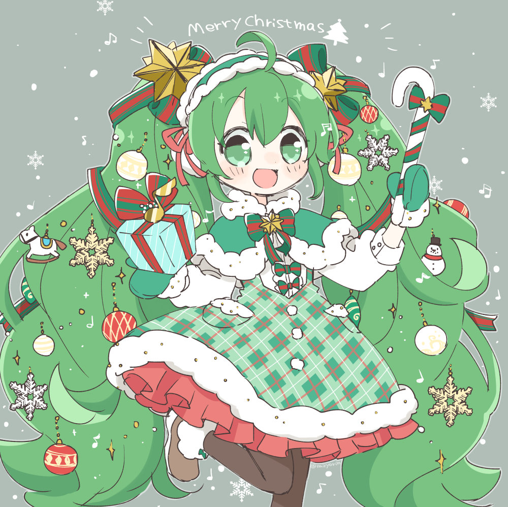 初音ミク 「ミクリスマスツリー 」|なじょ🐣Illustratorのイラスト