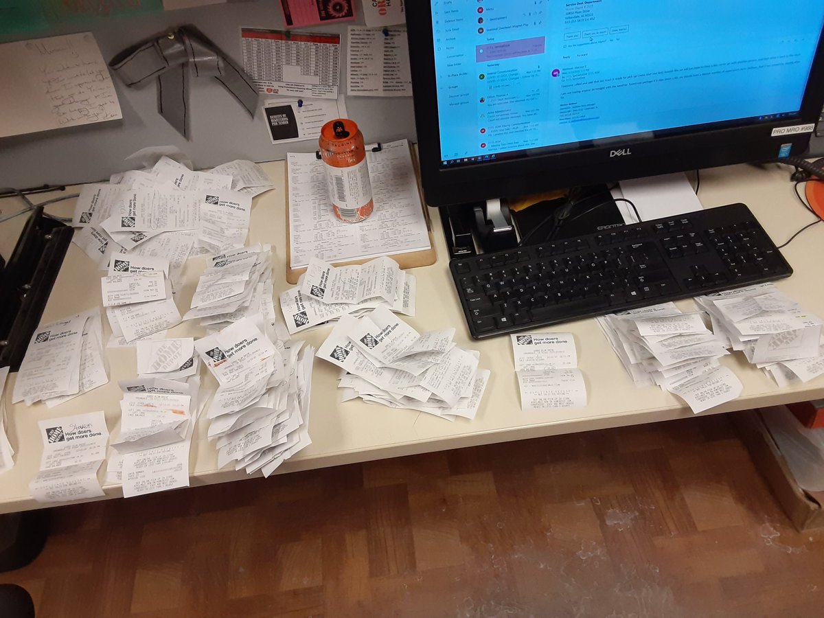 merissa_hd's tweet photo. Doing some precounts for the last day if our gift card contest! Gonna be a tight race as you can tell from my hefty pile of duplicate receipts, who's gonna claim $50 in THD gear?! 👀 Absolutely love the engagement from my FE team throughout this whole holiday season! 🙌💪😍 https://t.co/V1GAQ3Kz7W
