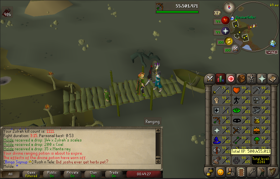 500m xp. Merry Christmas scapers 🎅