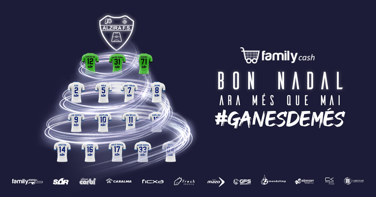 🎄🎁 𝘽𝙊𝙉 𝙉𝘼𝘿𝘼𝙇 🎁🎄

Des del Family Cash <a href="/AlziraFS/">Family Cash Alzira FS</a> vos enviem els nostres millors desitjos🙂. 

🎄🎁 𝑭𝑬𝑳𝑰𝒁 𝑵𝑨𝑽𝑰𝑫𝑨𝑫 🎁🎄

Desde el Family Cash #AlziraFS os enviamos nuestros mejores deseos🙂.

#𝑮𝒂𝒏𝒆𝒔𝑫𝒆𝑴𝒆𝒔