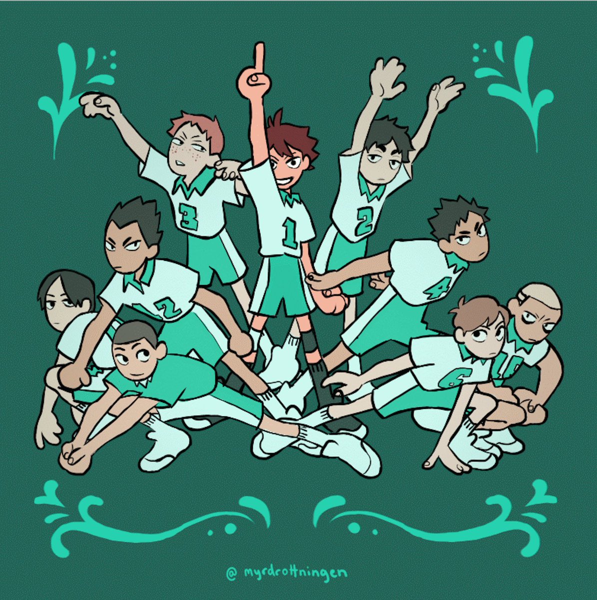 I'm fashionably late as always. Anyway ? 2020 haikyuu art chain! ? I actually got to do a lot of bigger personal projects this year! Like the HQquest comic, seijou animation, possessed-3am-to-animate-a-fistbump, iwaoi sweden vacation! and more! A fanart and fun year! https://t.co/Kbf6QHuEVx 