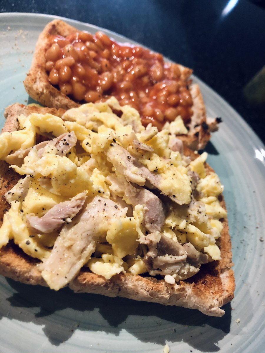 I’d like to introduce you to roast chicken leg scrambled eggs