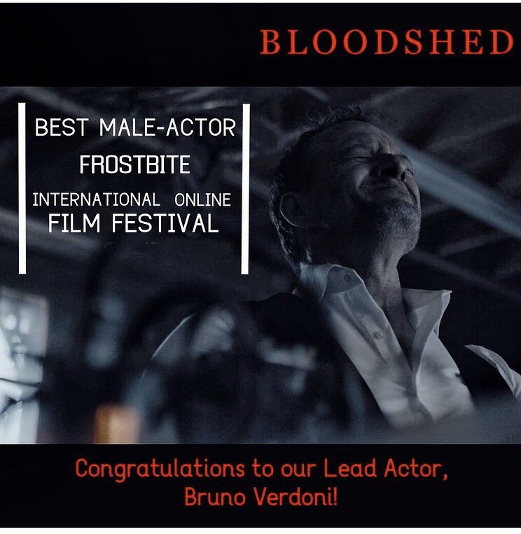 Congrats! Well deserved!! @brunoverdoni @ChristianBielz #bloodshed #actor #bestactor #horrorfilm #frostbiteinternationalfilmfestival #frostbiteindiefest #horror #horrorshort #filmfestival #awardwinning #bestcinematography #horrorjunkie #indiehorror #indiehorrorfilm #canadianfilm