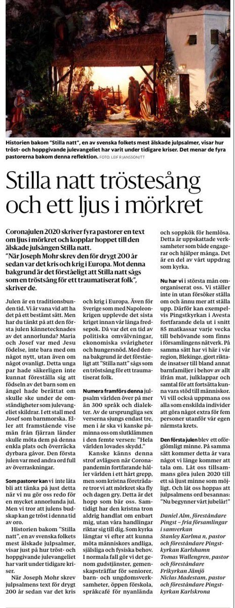 Från gårdagens Blekinge läns tidning tillsammans med Niclas Madestam, Stanley Karlman och Tomas Wallengren.