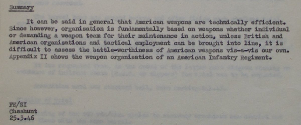 The obvs answer is no. And so despite a highly reasoned report produced by ADE Cheshunt in March '46, the conclusion was that switching to US SAA would not be acceptable because:3/