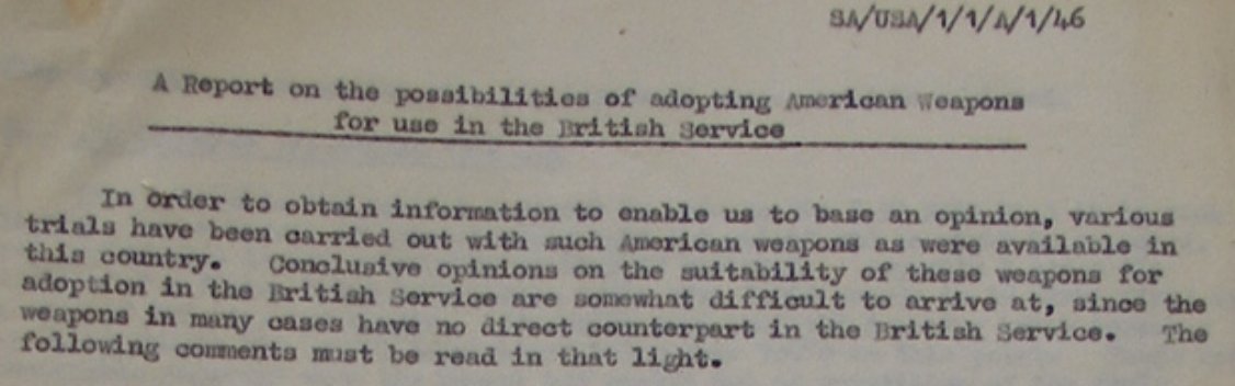 That meant relying on US as well as the Imperial armoury system.But if you were running the Armament Design Establishment for Small Arms and General Staff policy was to adopt American .30'06 once hostilities allowed for it, would you argue in favour or no?2/