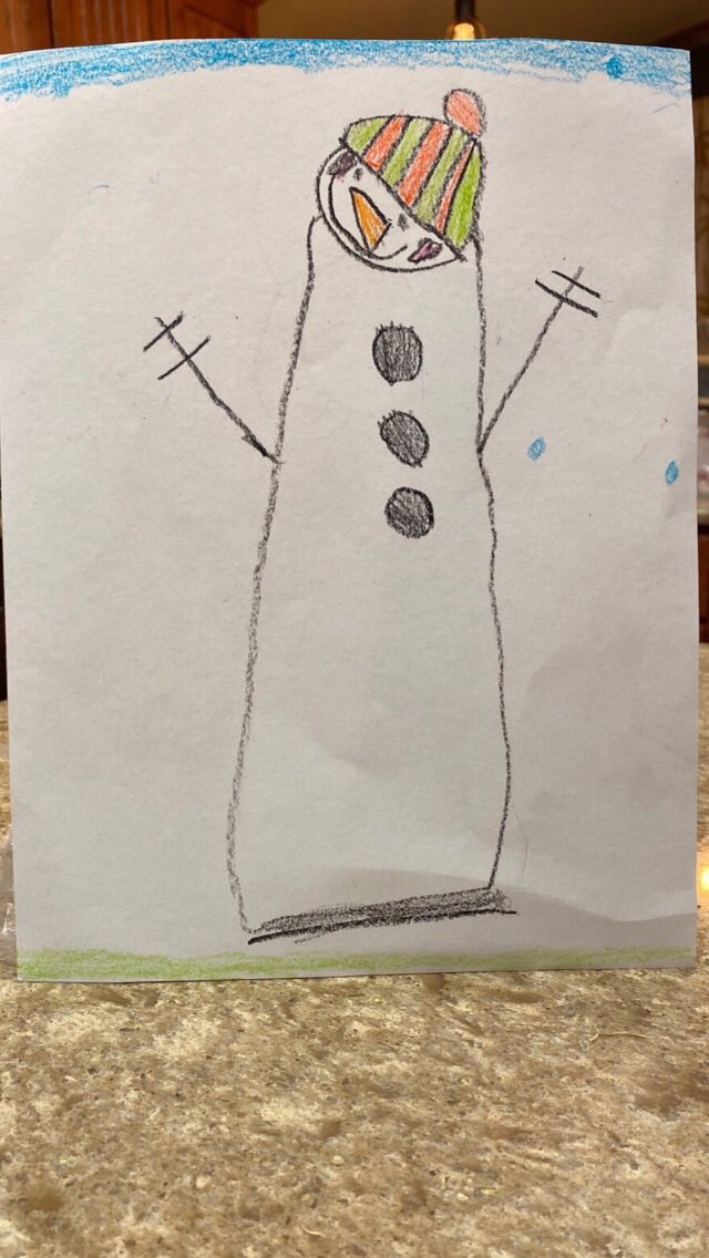 Amazing_Kinders's tweet photo. My kinders had “snow” much fun with this directed drawing! 
#kinderlife #creativekinders #CPS #remotelearning #artisfun https://t.co/jqPsxXBx4O