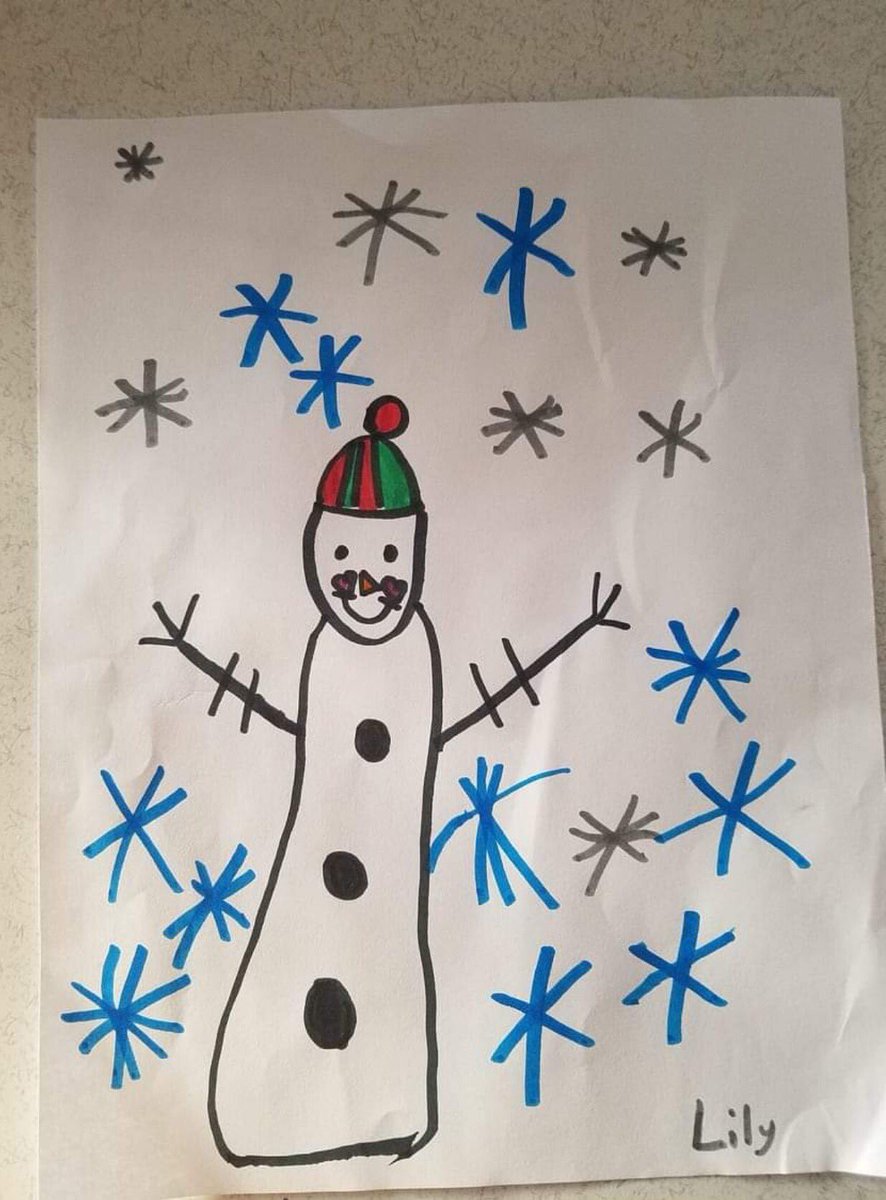 Amazing_Kinders's tweet photo. My kinders had “snow” much fun with this directed drawing! 
#kinderlife #creativekinders #CPS #remotelearning #artisfun https://t.co/jqPsxXBx4O