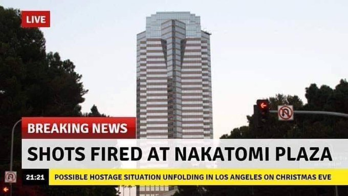 32 years ago today, the nation was rocked by the terrorist plot underway at Nakatomi Plaza.

Thanks to the bravery of Officer John McClane and Sgt Al Powell, the terrorists were stopped and we celebrate their story every Christmas.