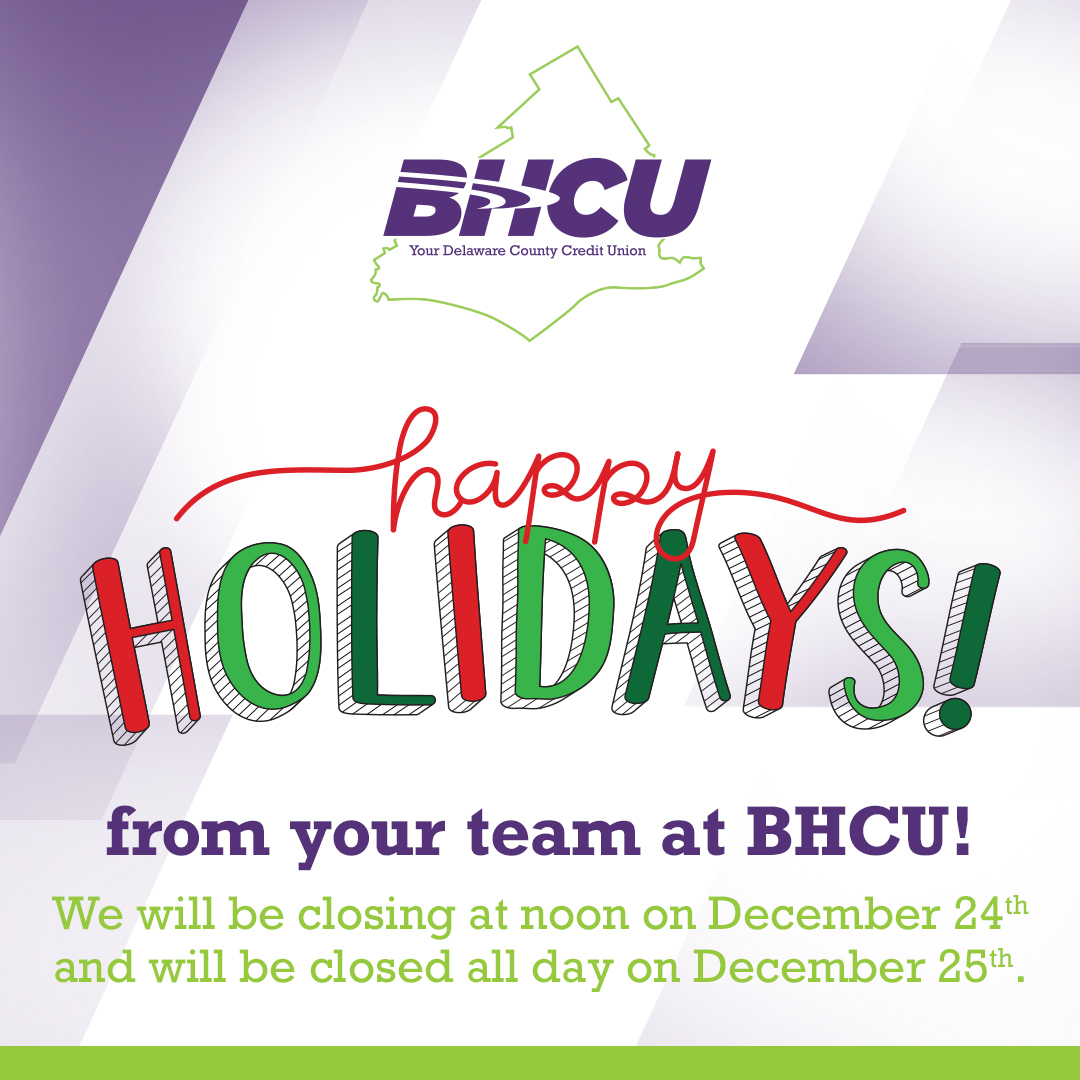 BHCUdelco's tweet photo. Happy Holidays to all of our BHCU members! We will close at noon today and will be closed all day tomorrow, 12/25. https://t.co/cjACJXXFhV