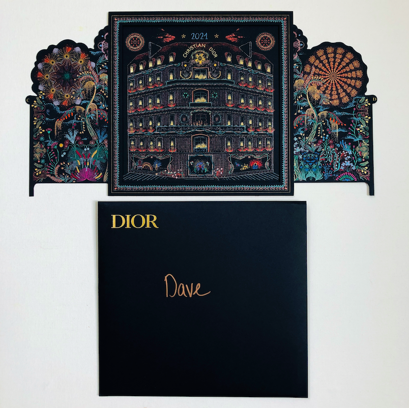 dave lackie on X: Look at how incredible this year's Dior Beauty holiday  card is! The artwork and detail are gorgeous. And both slides slide out.  Beautiful!!  / X