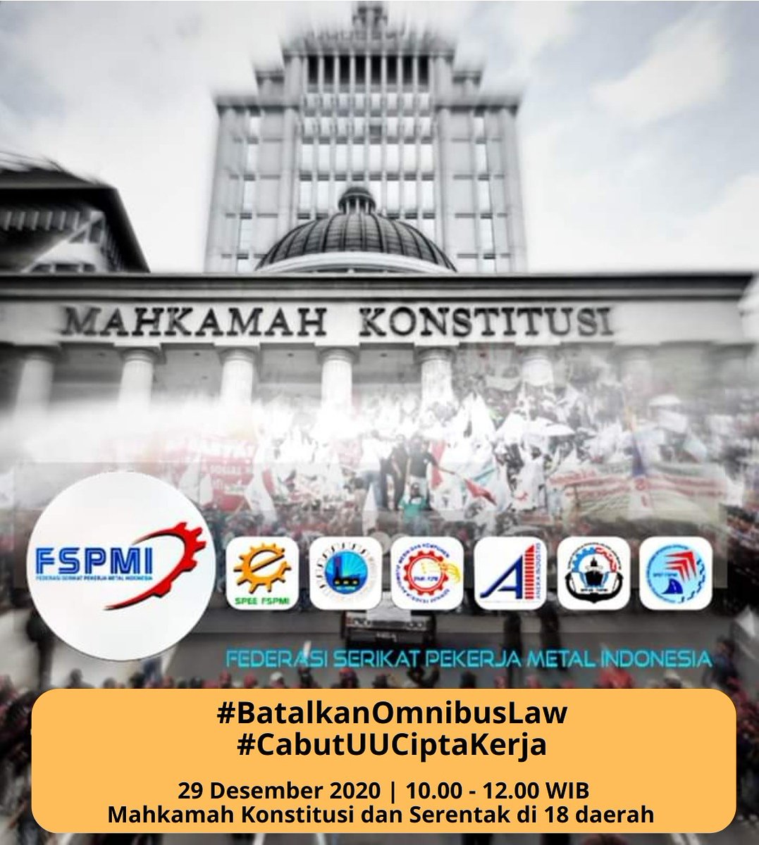 media_batam's tweet photo. Persiapkan kembali barisan kita...

Aksi lapangan dan aksi virtual akan kembali kita lanjutkan, tepatnya tanggal 29 Desember 2020. Aksi ini sekaligus sebagai aksi penutup akhir tahun, dengan tuntutan batalkan UU Cipta Kerja dan Naikkan UMSK Tahun 2021.

https://t.co/D8JbACFhUi https://t.co/nBotCIFO9R