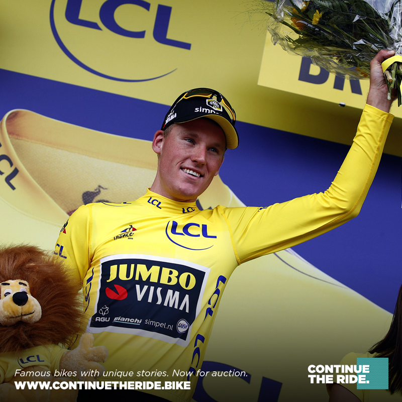 vismaleaseabike's tweet photo. Mike's yellow dream🟡
His Tour de France 2019 bike is available for auction⬇️ #continuetheride