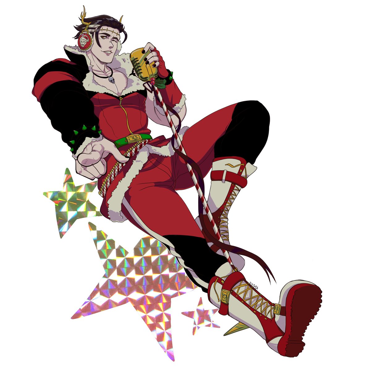 DedxMoroz's tweet photo. Mi parte terminada de un collab navideño de Vocaloid
no lo miren mucho en zoom porque esta re mal pintado, no se usar la varita xd
Also Big Al necesita mas amor (?
#vocaloid #bigal https://t.co/ANhIMqyw81