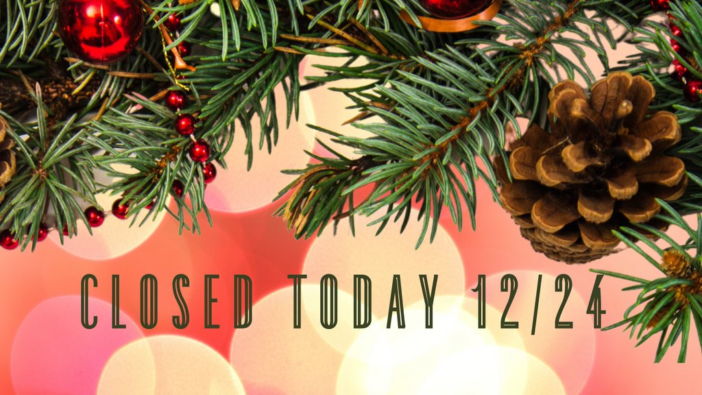 Hi friends! We are closed today! We hope that you have a wonderful Christmas! We'll see you again on Saturday. 🎄