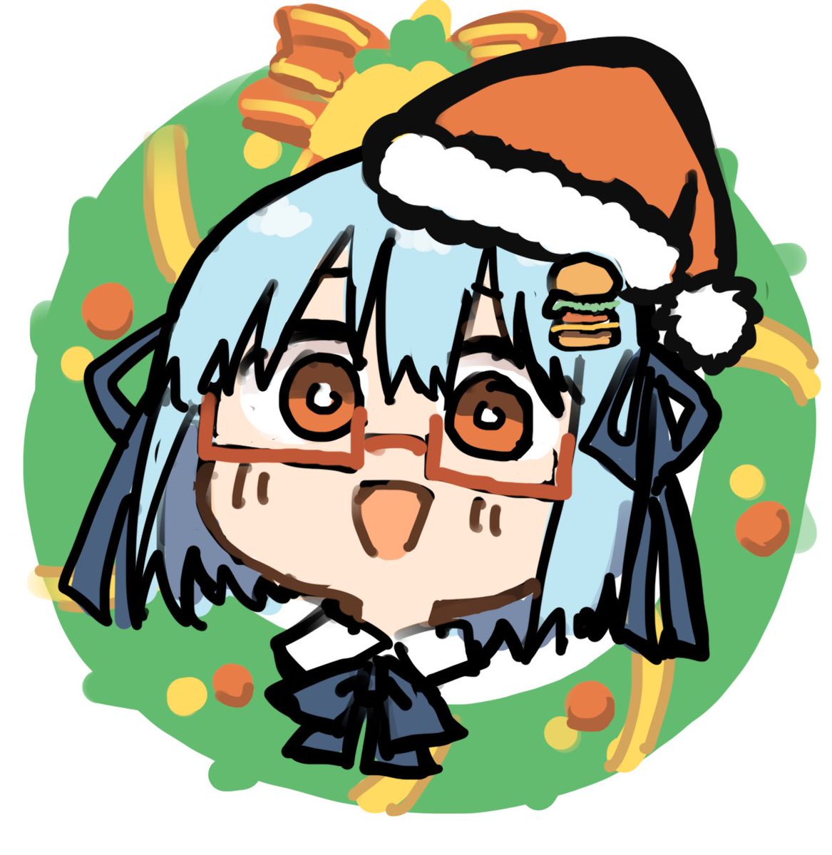 「クリスマス 」|ハンバーガーのイラスト