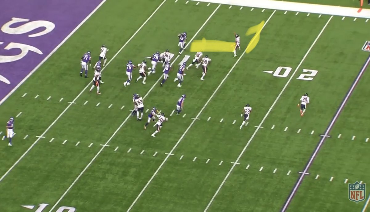 ***THREAD ON 5th RD pick Kindle Vildor out of Georgia Southern & his day against Minn***His first snap of live action on d the man gets props from Dalvin Cook for making a 1st down saving tackle. Square up, reacts to burst outside, Dalvin “Nice tackle!” As he falls. Respect.