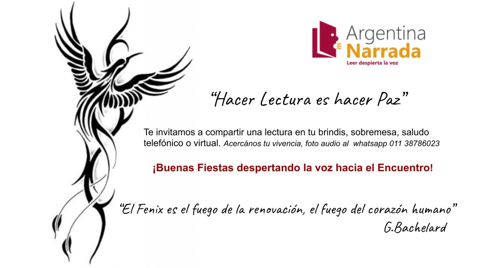 argnarrada's tweet photo. Compartí una lectura esta noche.

Sigamos despertando la voz, hacia el encuentro.
¡Felices Fiestas! https://t.co/otIftR5n0J