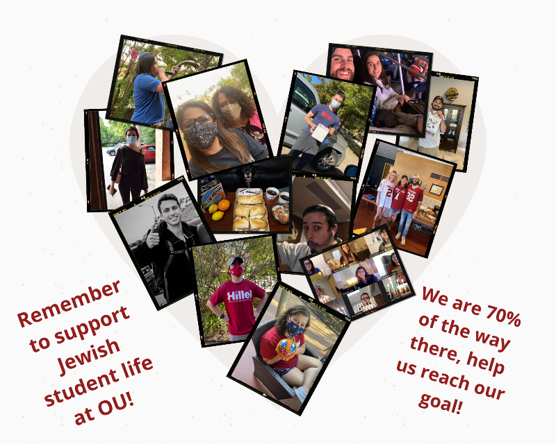 OUHillel's tweet photo. We Need Your Help! Support Jewish Student Life at OU. - https://t.co/8xUMuUMGEt The time is NOW. We are less than $3,000 from our goal with a week to go. Every dollar helps provide meals, programs, support, and necessary outreach to our students. https://t.co/Snm19gBaS7