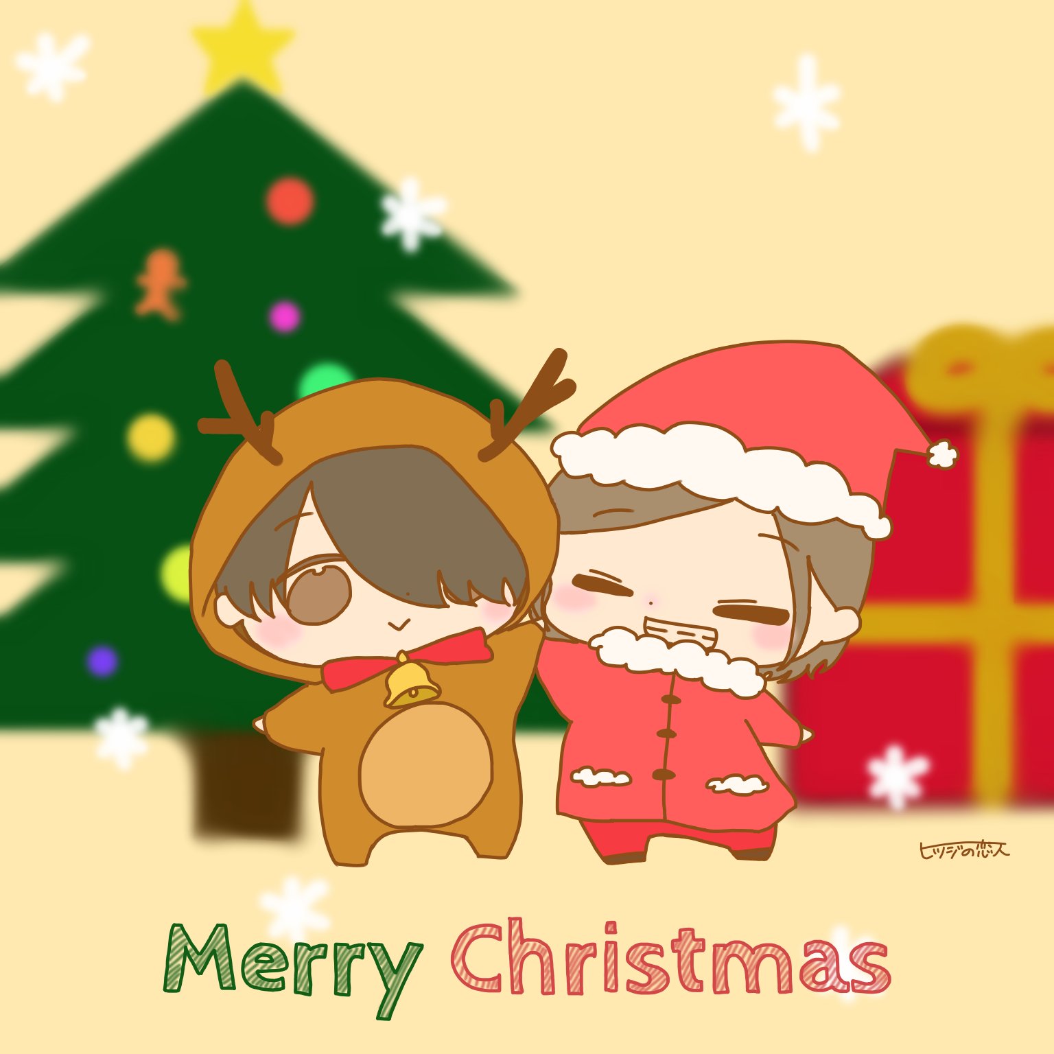 ヒツジの恋人 メリークリスマス イラスト イラスト好きな人と繋がりたい 絵 絵描きさんと繋がりたい 絵師さんと繋がりたい 自作 作品 可愛いと思ったらrt お絵描き好きな人と繋がりたい ミニキャラ メリークリスマス メリクリ Merrychristmas