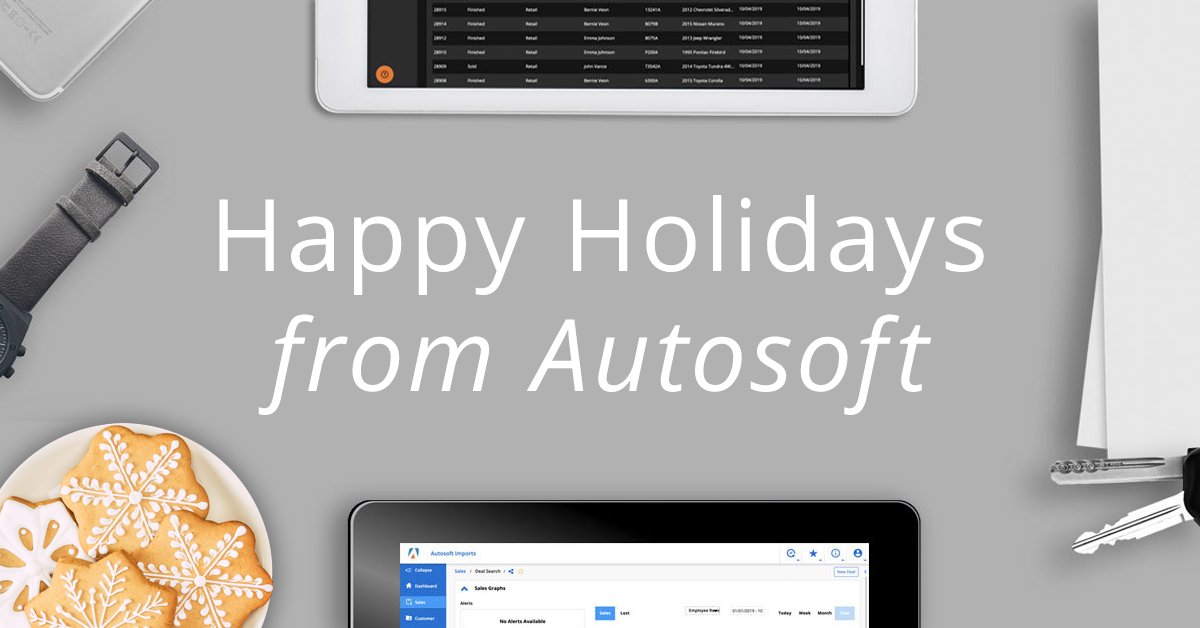 AutosoftDMS's tweet image. Wishing you and your family a Happy Holiday and a joyful New Year from your friends at Autosoft. #autosoftdms #automotive
