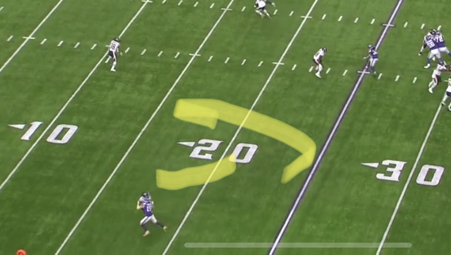 Here Vildor is on Thielen and frustrates him into yelling at the ref because Kindle forces him LEGALLY to sidelines. Look at his eyes bottom left pic, he has feel for Thielen, isn’t scared of his speed, he’s watching Kurt for the ball. Love it.