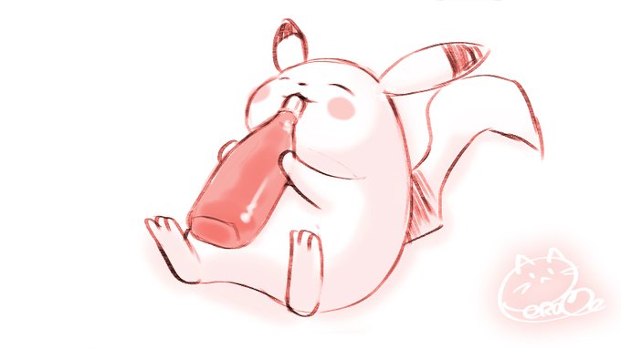 めりくりー🎄
玉ぺろサンタのクリスマスプレゼントじゃよ～
2まいめ🎅🎁Gトゥーンさん(@Gtoon_gamer)からのリクエスト「ケチャップ吸うピカチュウ」 