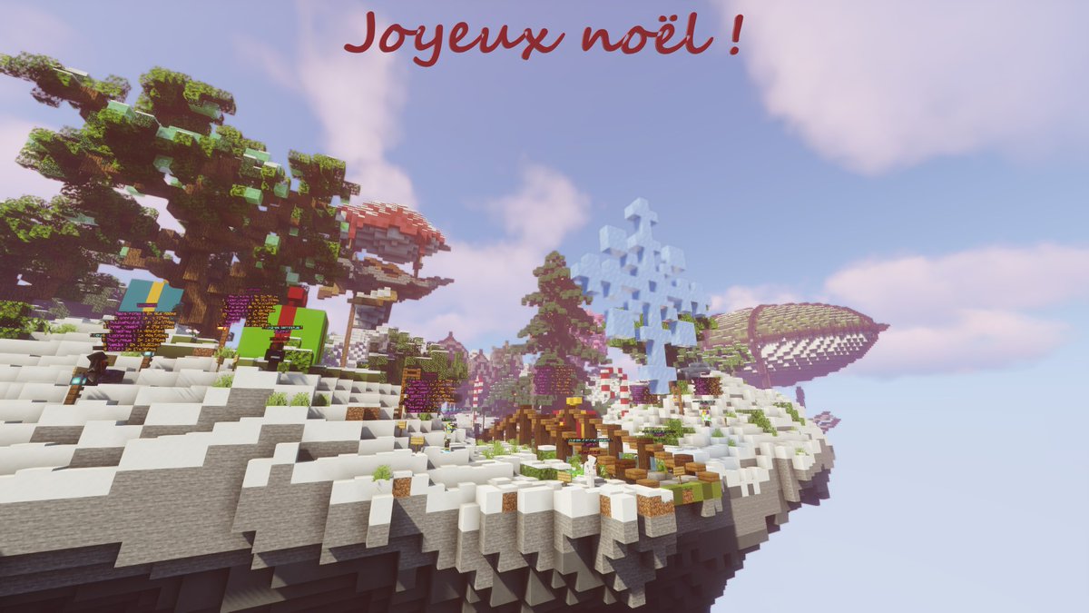 TesseractFR's tweet photo. Joyeuses fêtes à tous ! 🎉 
Pour l'occasion : courses d'élytres et refonte totale des grades déjà disponible 🎀
Un concours de course d'élytres se tient du 24 au 25 décembre avec récompense cosmétiques à la clé😎
#minecraftfr #frminecraft #minecraft #serveur https://t.co/xwlnJ9HJ7p