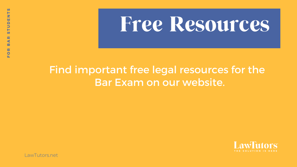 LawTutorsLLC's tweet image. As you are preparing for the #Februarybarexam and maybe getting a little downtime, check out our free resources for the Bar Exam. buff.ly/395Vifg