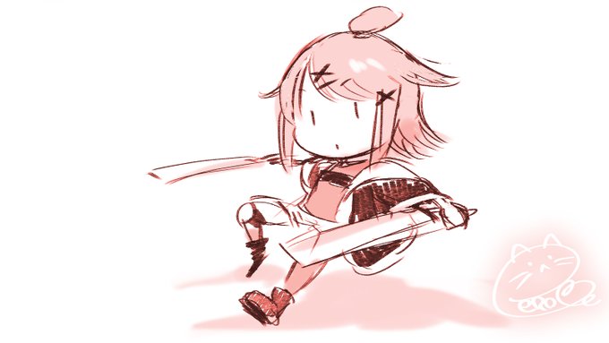 めりくりー🎄
玉ぺろサンタのクリスマスプレゼントじゃよ～
9まいめ🎅🎁いしこりんさん(@ishikorin_u)からのリクエスト「アークナイツのカッターおなしゃす!」 