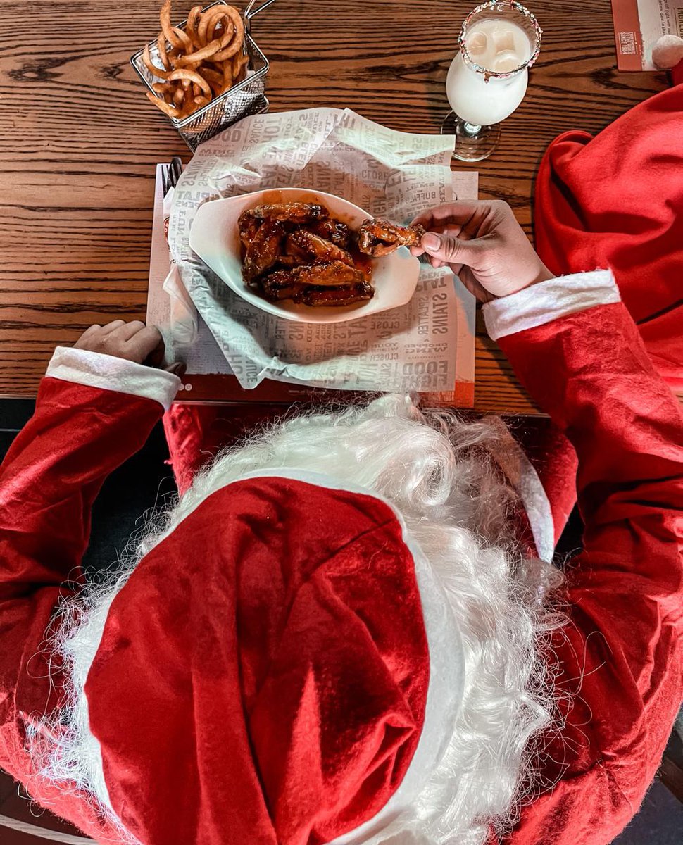 BuffaloErbil's tweet photo. We're planning on leaving some hot wings out for Santa this Christmas. He's all jolly and sweet but likes his heat up to One Million! We'll leave the wings with milk and hope he gets through the challenge! https://t.co/mTNeLfI6UP