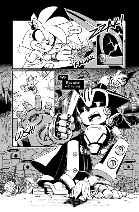Fancomic time! 
Ghosts of the Future issue 18, Pages 12 and 13.

We're back, hopefully! Going to be trying to update every other week!

Read the archives on my DeviantART: https://t.co/SlFeazzZsx

(GOTF is an unofficial fan comic) 