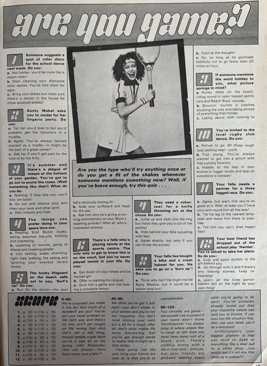 70s_fashion's tweet photo. Are you game? #1970s #popquiz #pinkmagazine #vintagemagazines https://t.co/OPnFXYXVBk
