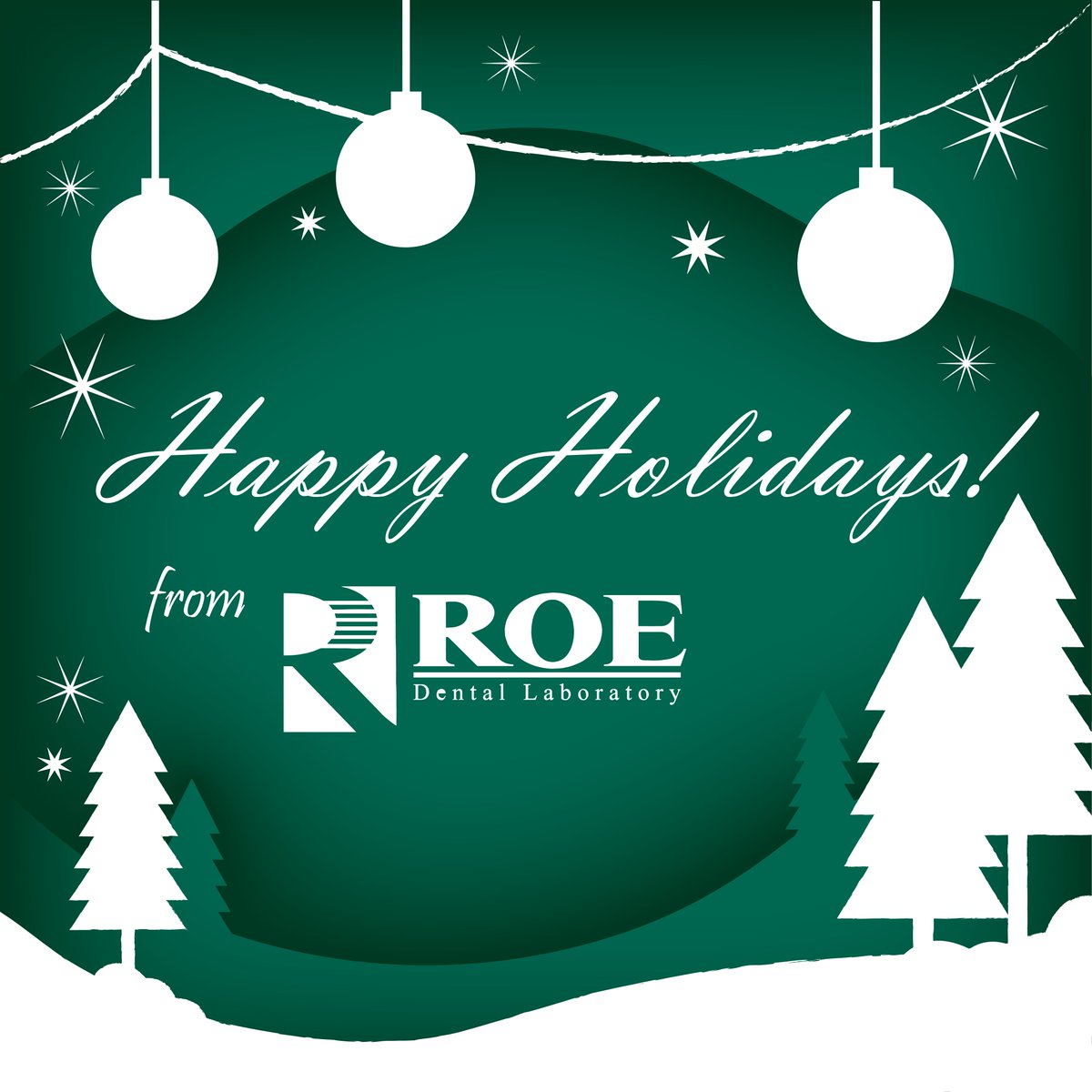 RoeDentalLab's tweet photo. Happy Holidays from all of us at ROE Dental Laboratory!

#HappyHolidays #MerryChristmas #ROE #dentallab #dentallabtech #ohiodentists #CDT #dentaltech https://t.co/Pc0v5Ljqd7