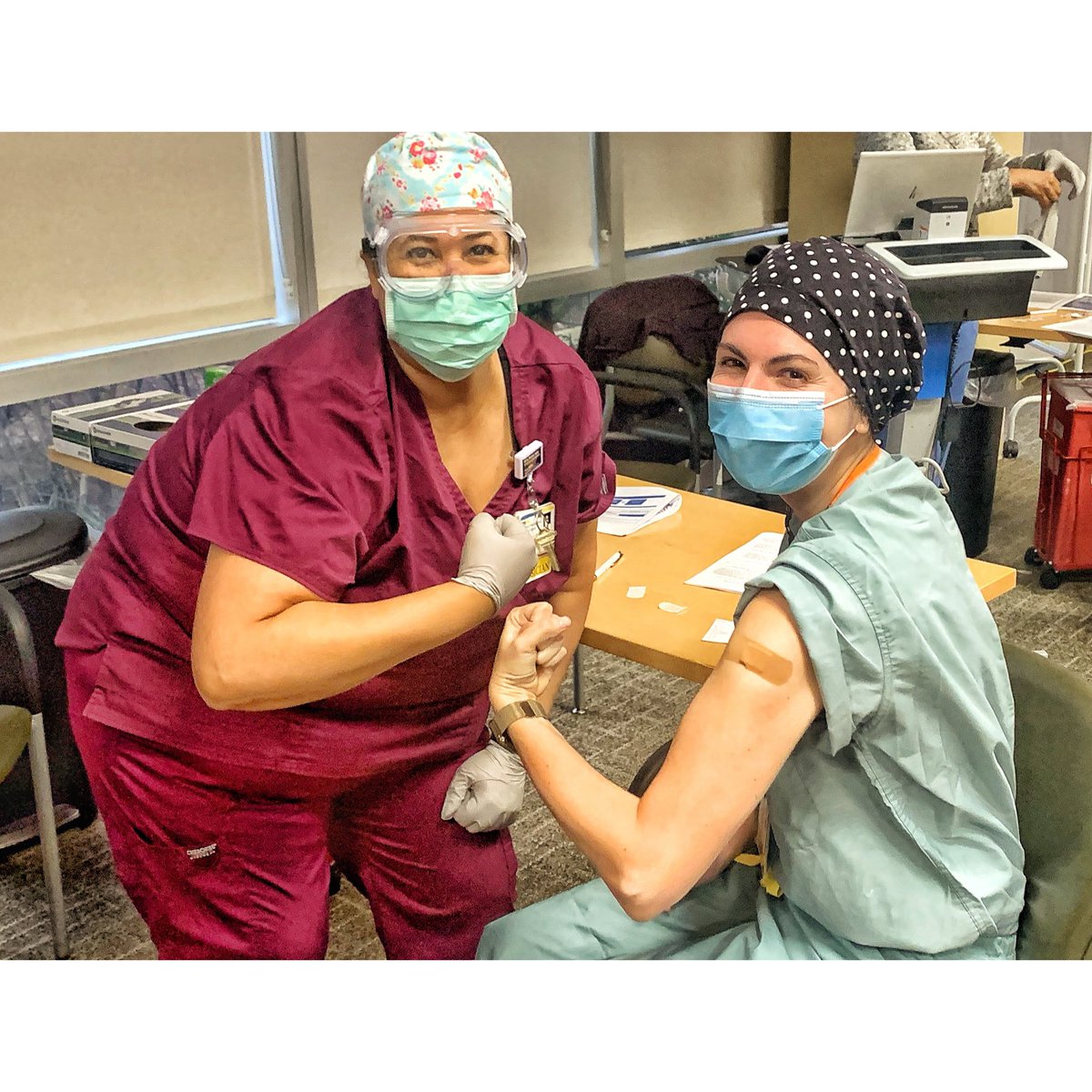 Thank you to <a href="/KizzyPhD/">KizzyPhD</a> and all the scientists that made this possible! <a href="/MedStarWHC/">MedStar Washington</a> #acogfightscovid #covidvaccine