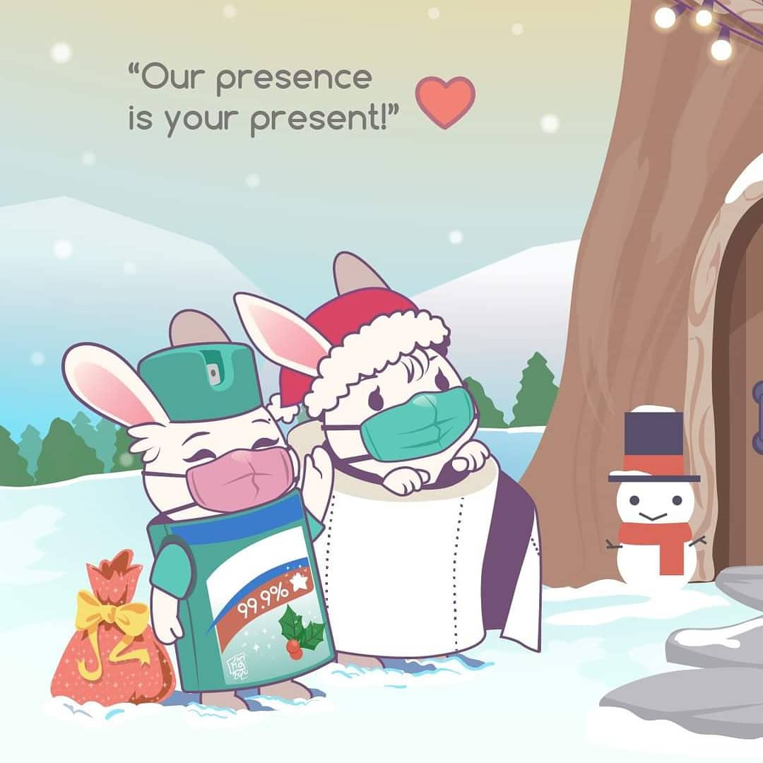 pinkiarts's tweet photo. Hoping the holiday season has been peaceful, healthy, and enjoyable to date!  Merry Christmas and Happy New Year! ❤❤❤😘🤗❄🎄🎁
.
#pinkiart #lennaxreina #dillyfox #friendship #bunny #fox #snowday #holidayseason #holiday2020 #present #christmas #socialdistancing #maskup https://t.co/4gUtCMayzK