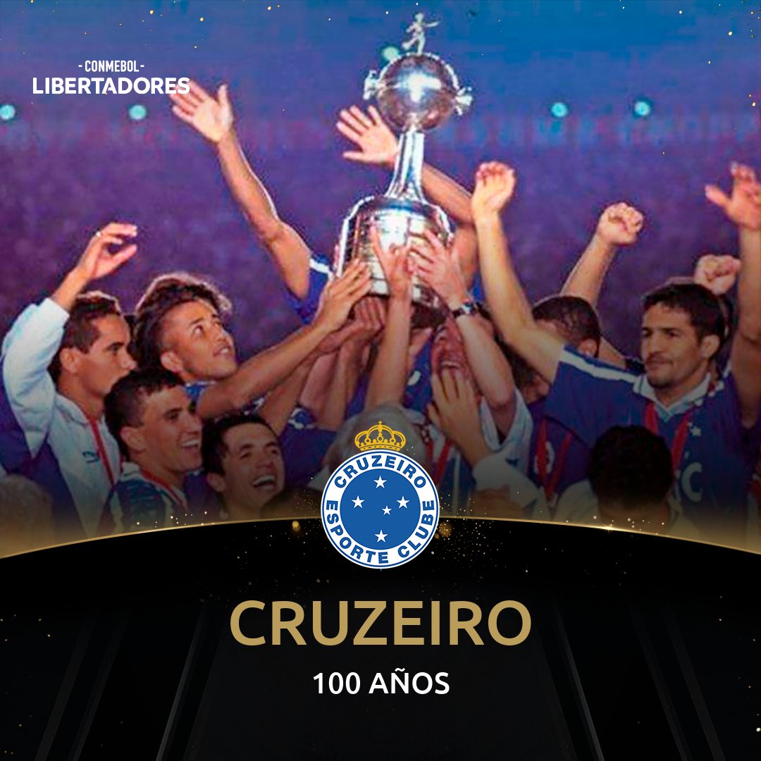 👏🥳¡Feliz centenario, <a href="/Cruzeiro/">Cruzeiro 🦊</a>!

🏆Hoy es el aniversario del campeón de la #Libertadores 1976 y 1997.