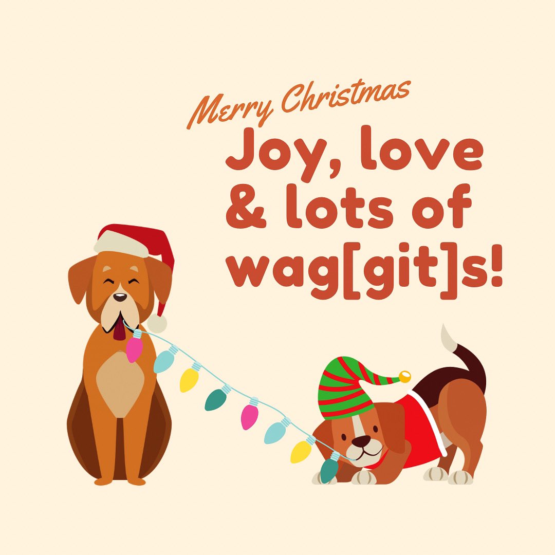 Waggit_Dog's tweet photo. Merry Christmas Eve! Hope you’re having a wonderful holiday 🎄🎅🏼🎶🐾 
#christmaseve #christmasdogs #waggitpack #christmasspirit https://t.co/cVcjzuPKry