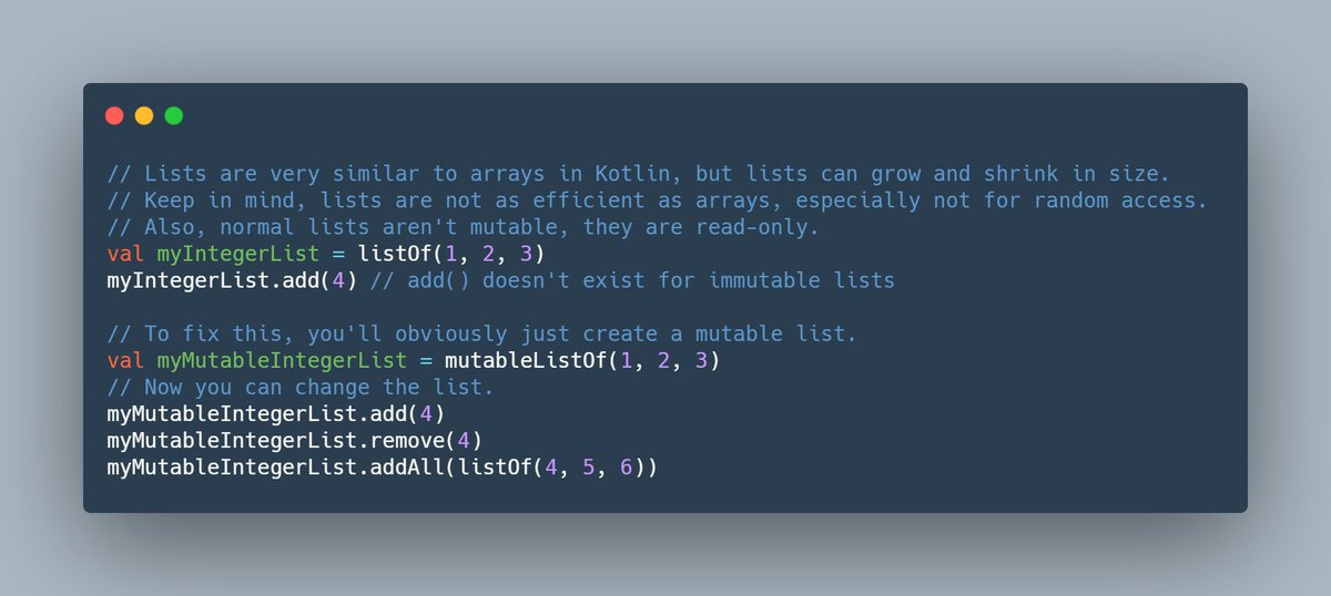 Lists are similar to arrays in the way they are handled.Here's an example:9/15