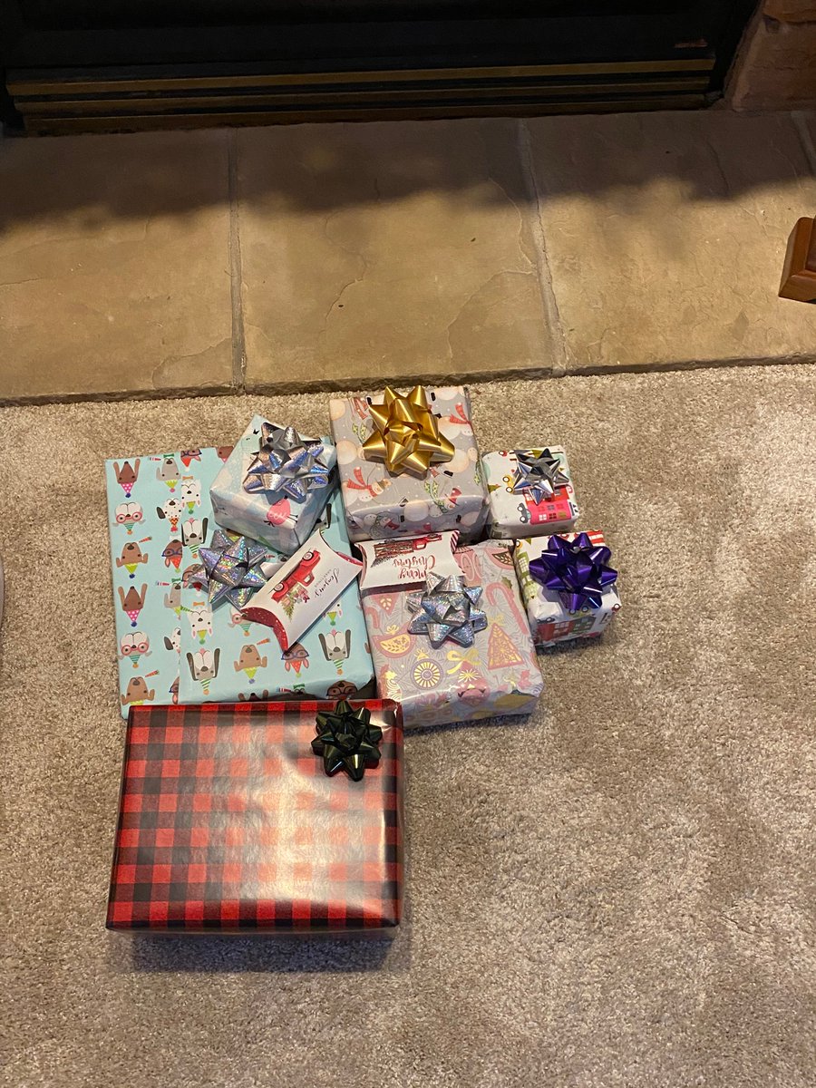 StuartScovanner's tweet photo. When someone tells me they don’t want anything for Christmas this is what happens. Santa Stu coming through and also, finally learning how to wrap gifts. https://t.co/x2fMY8v0Kz